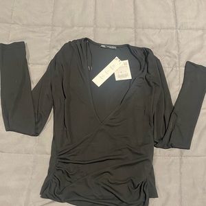 Black long sleeve top